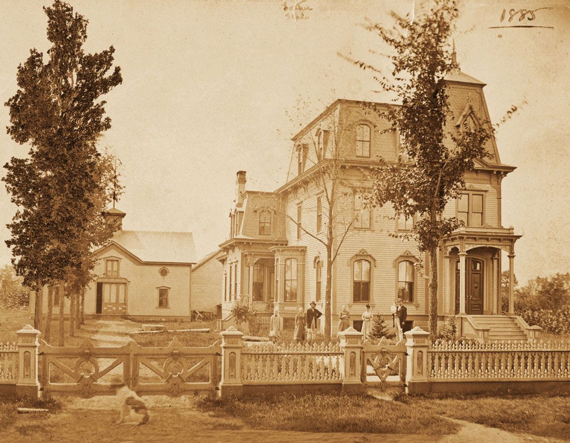 1885 photo of Chestwood showing its original owners, Charles and Jennie Slade. Photograph gifted by Caroline Slade's grand-nephew.